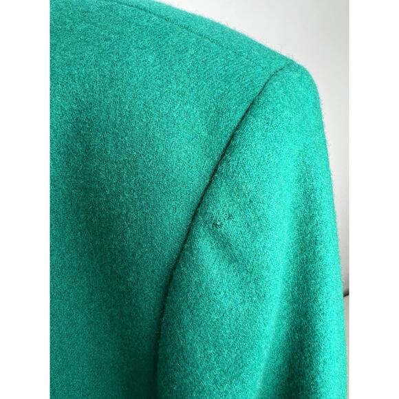 Vintage Pendleton Blazer Women Green Wool Jacket Suit Size 16 Petite - Picture 6 of 11